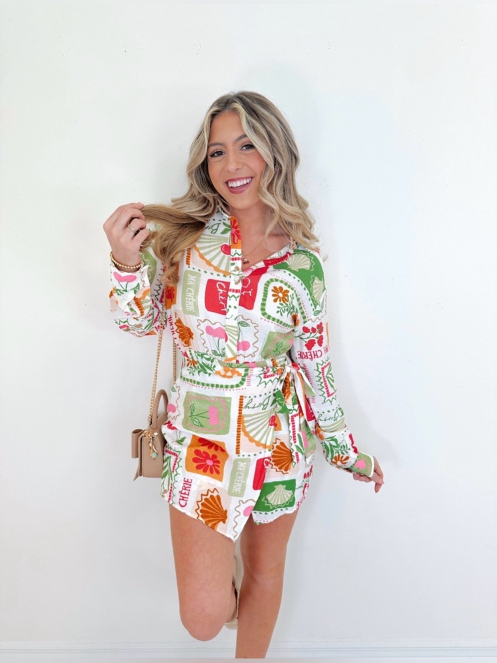 NWT CLEMENTINE PLAYFUL PRINT WRAP ROMPER